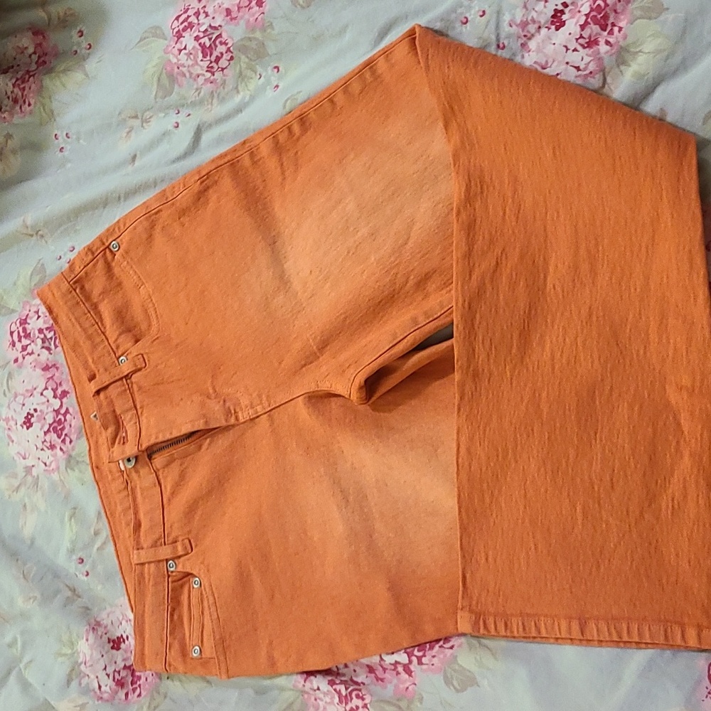 Vintage DG2 by Diane Gillman Orange Light washed bootcut jeans
